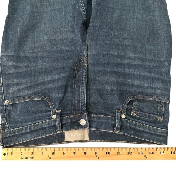 EVERLANE Straight Leg Jeans High Rise Raw Hem Medium Wash Size 30 College School - Picture 7 of 12